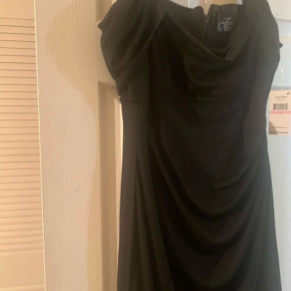 ALEX EVENING BLACK DRESS, Size 10 NWT NEVER WORN. - Picture 5 of 8